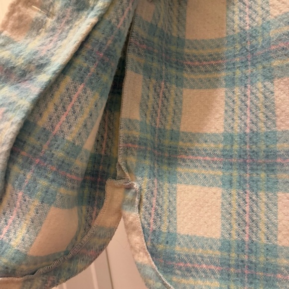 Primark Kid’s Blue and Cream Plaid Shacket Long Sleeve Button Up Jacket 3-4Y - Picture 6 of 7